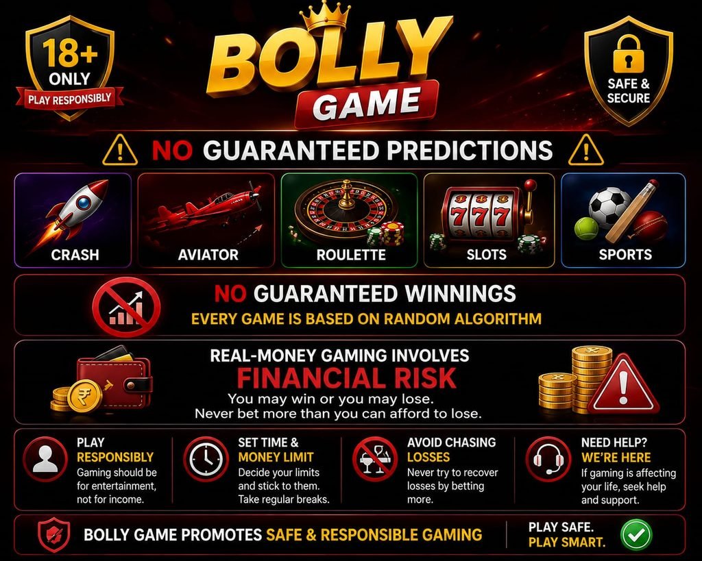 Bolly Game 18 plus no guaranteed predictions and financial risk warning