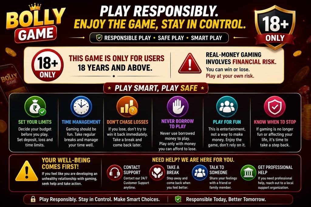 Bolly Game 18 plus responsible play and financial risk guide